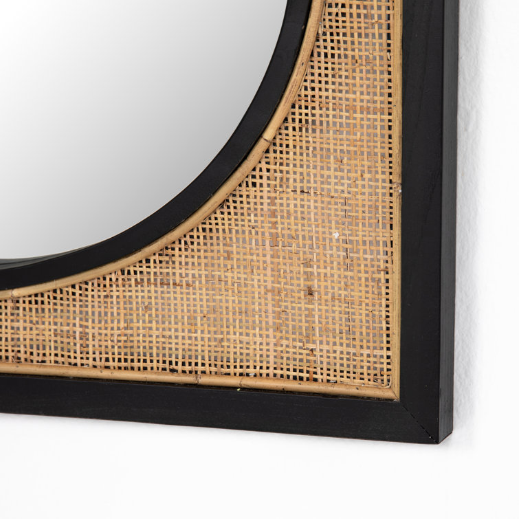 Contemporary Oval Wood & Gold Floor Mirror, 30x70 Inch • Spoken